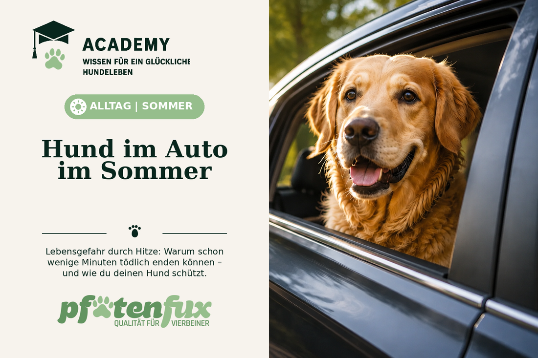 Hund im Auto im Sommer